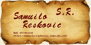 Samuilo Resković vizit kartica